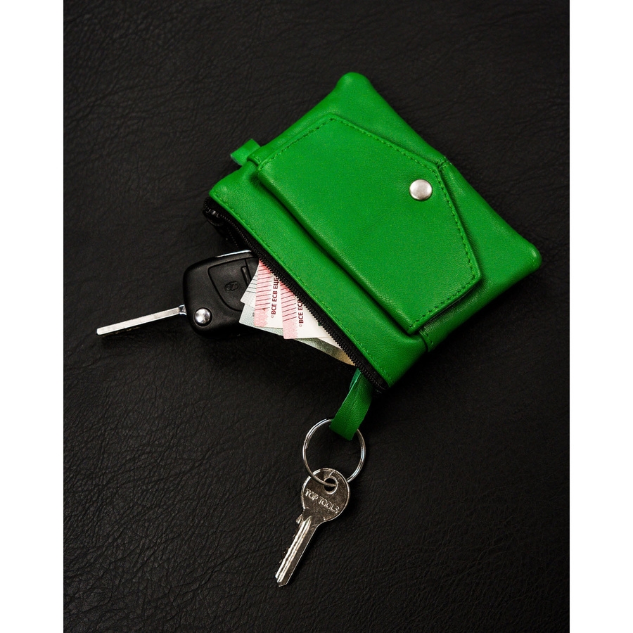 Image of Etui na klucze skórzane KC-01-PDM c. zielone