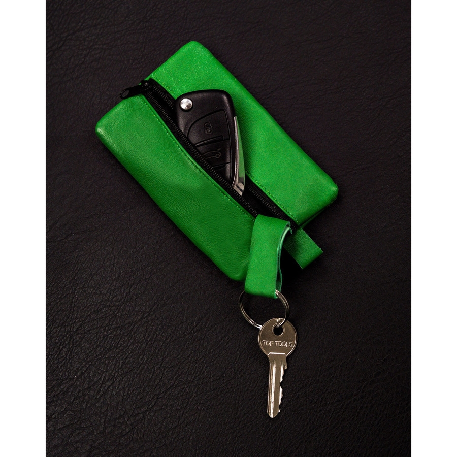 Image of Etui na klucze skórzane KC-02-PDM c. zielone