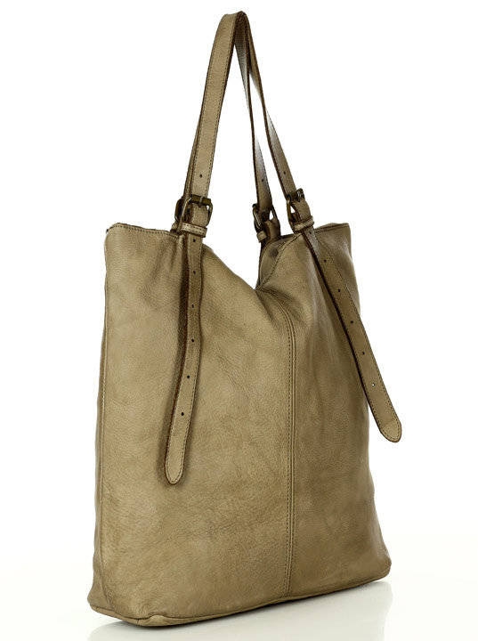 Image of Shopper bag skórzany MARCO MAZZINI beż taupe v201d