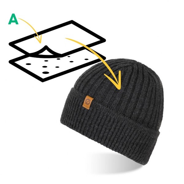 Image of Męska czapka zimowa beanie Brødrene cz12 c. szary 9929