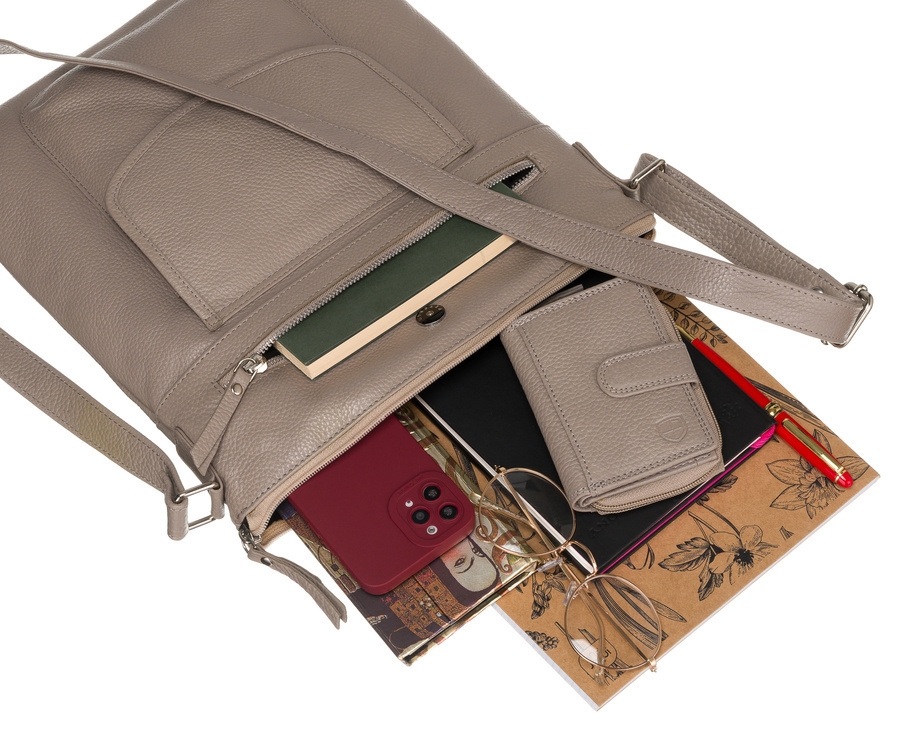 Image of Listonoszka crossbody Peterson PTN D72-DS c.beżowa