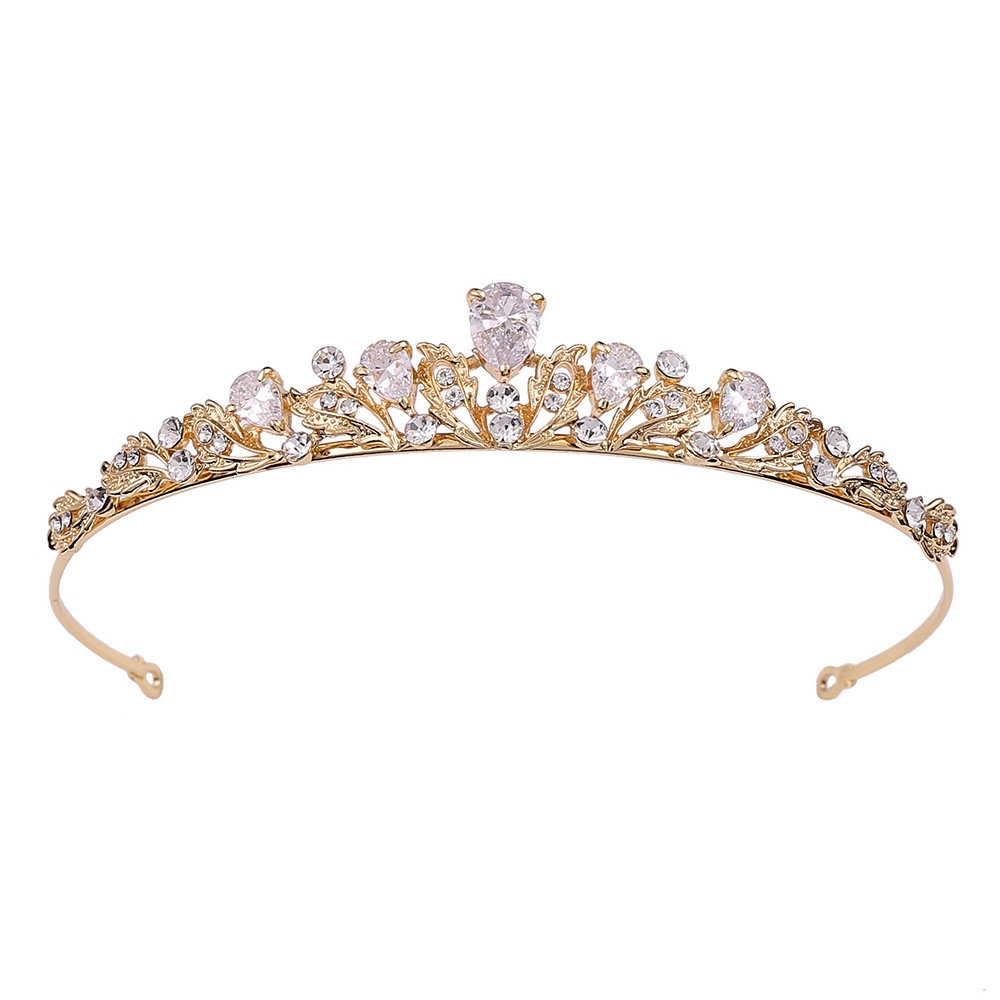 Image of Ozdoba ŚLUBNA korona damska kryształ TIARA DIADEM ślub elegancka