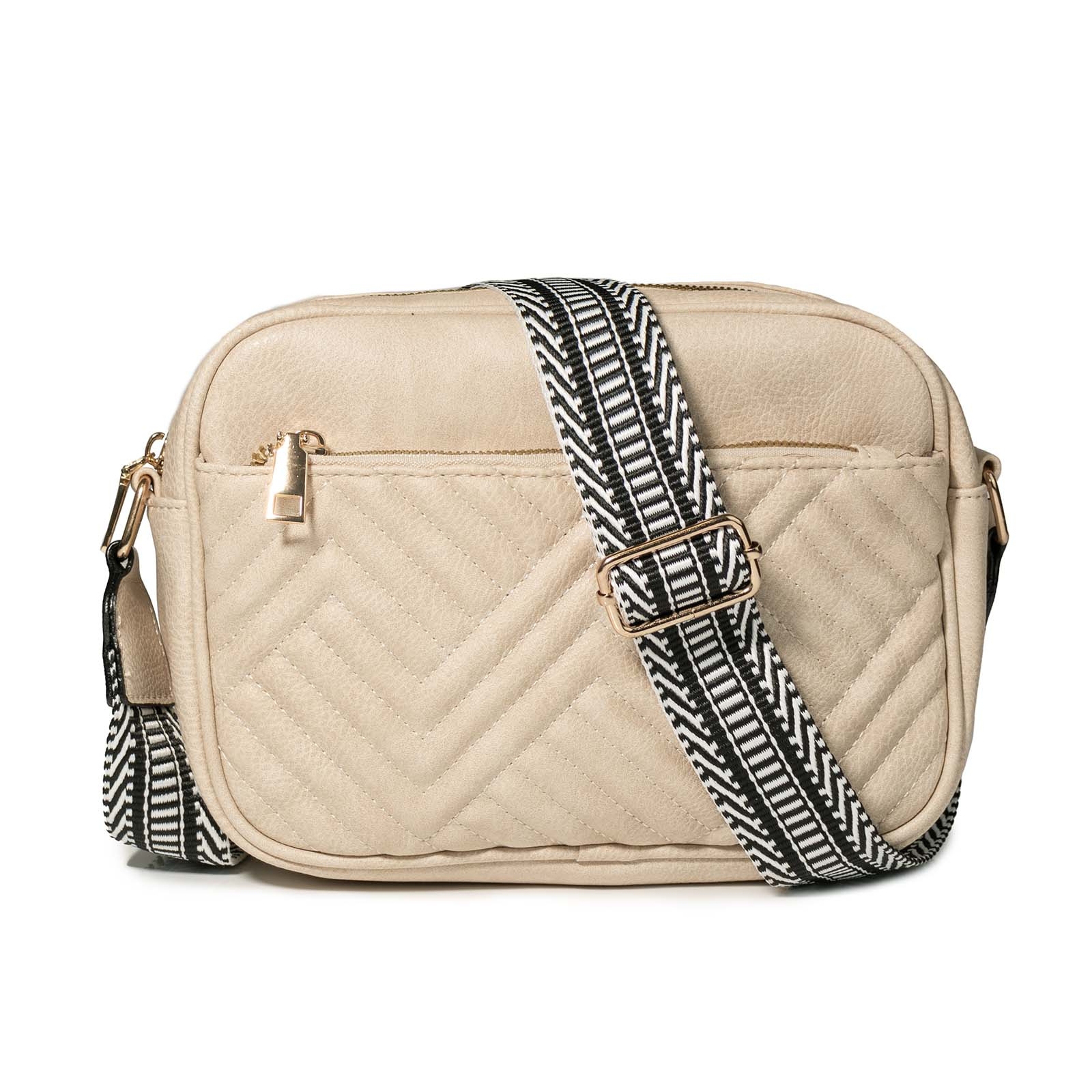 Image of Alessio TOREBKA Damska PIKOWANA CROSSBODY na ramię PASEK QUILTED