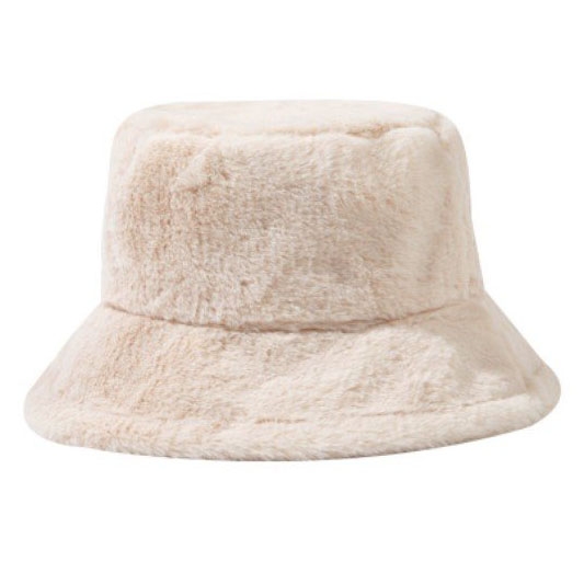 Image of ZIMOWY bucket hat KAPELUSZ na zimę ciepły PLUSZOWY czapka na zimę