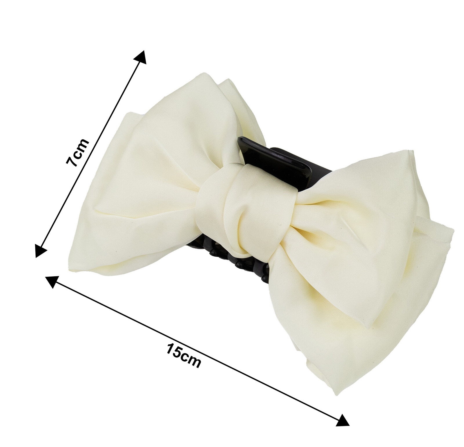 Image of KLAMRA SZCZĘKA spinka kokarda duża ozdoba do włosów klasyczna elegancka