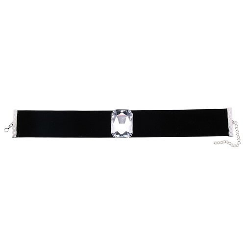 Image of Choker NASZYJNIK aksamitny kryształ