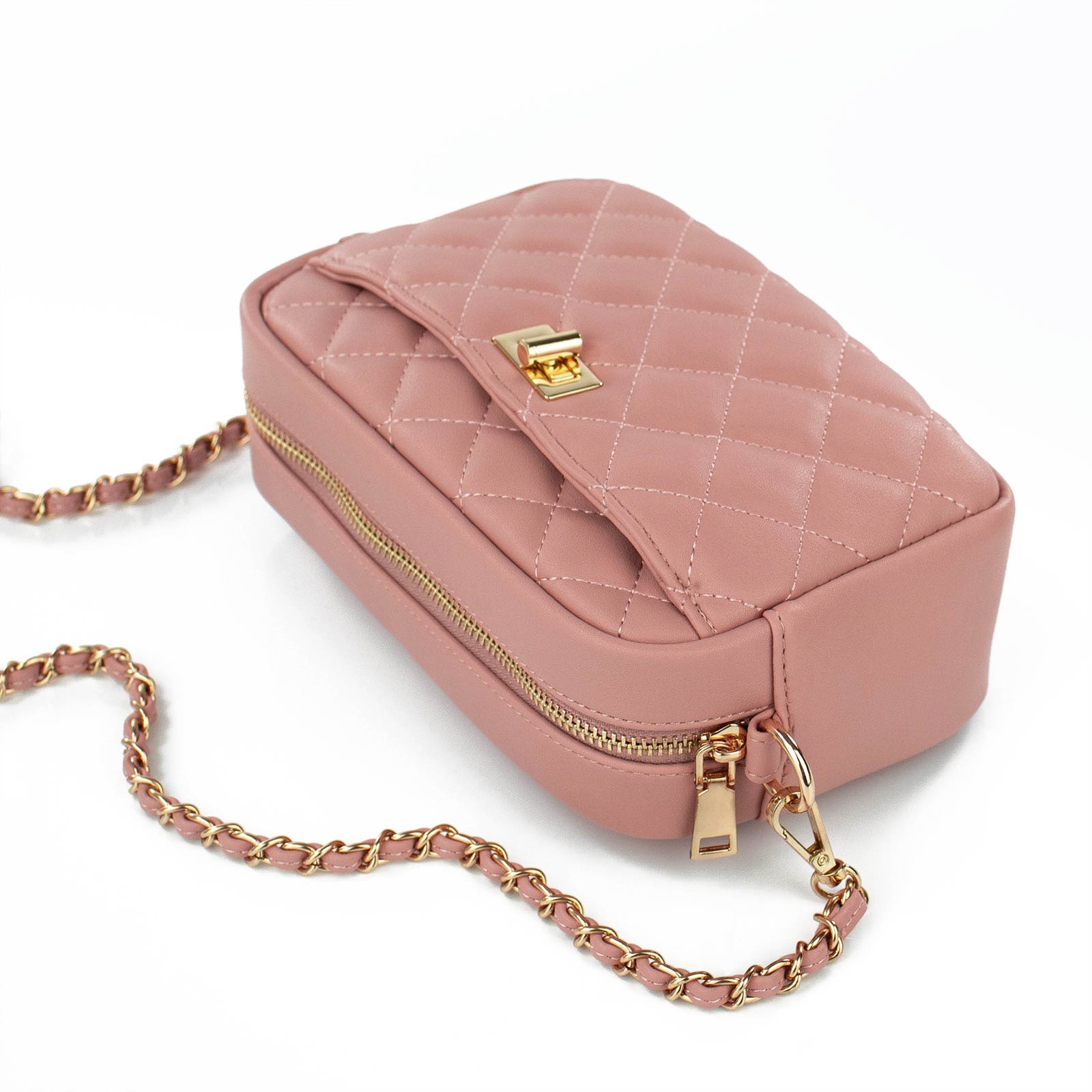Image of Alessio TOREBKA Damska PIKOWANA CROSSBODY na ramię łańcuszek QUILTED