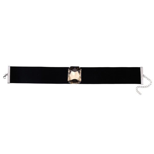 Image of Choker NASZYJNIK aksamitny złoty