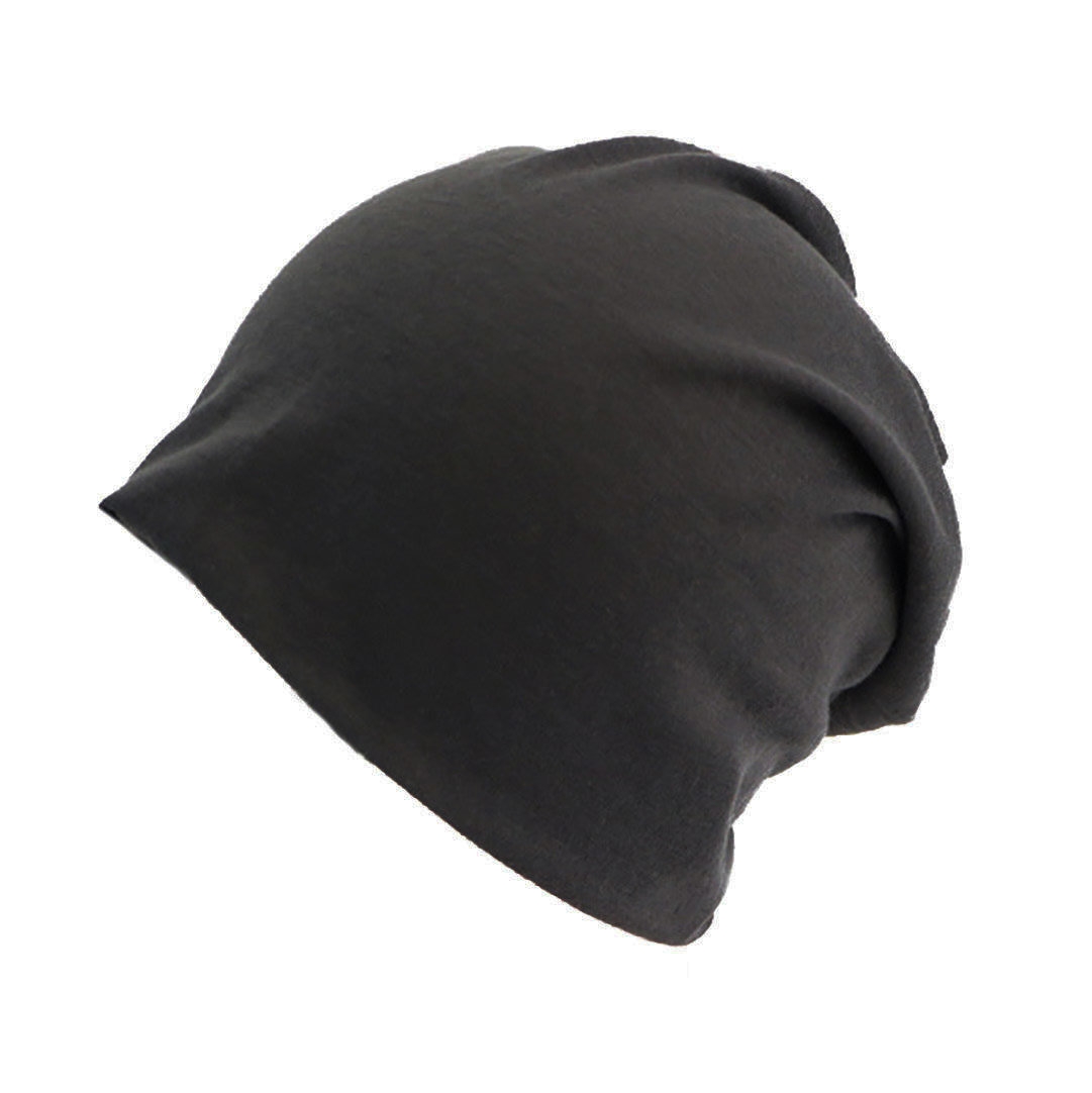 Image of Czapka ciemnoszara BEANIE smerfetka oversize wiosna-jesień