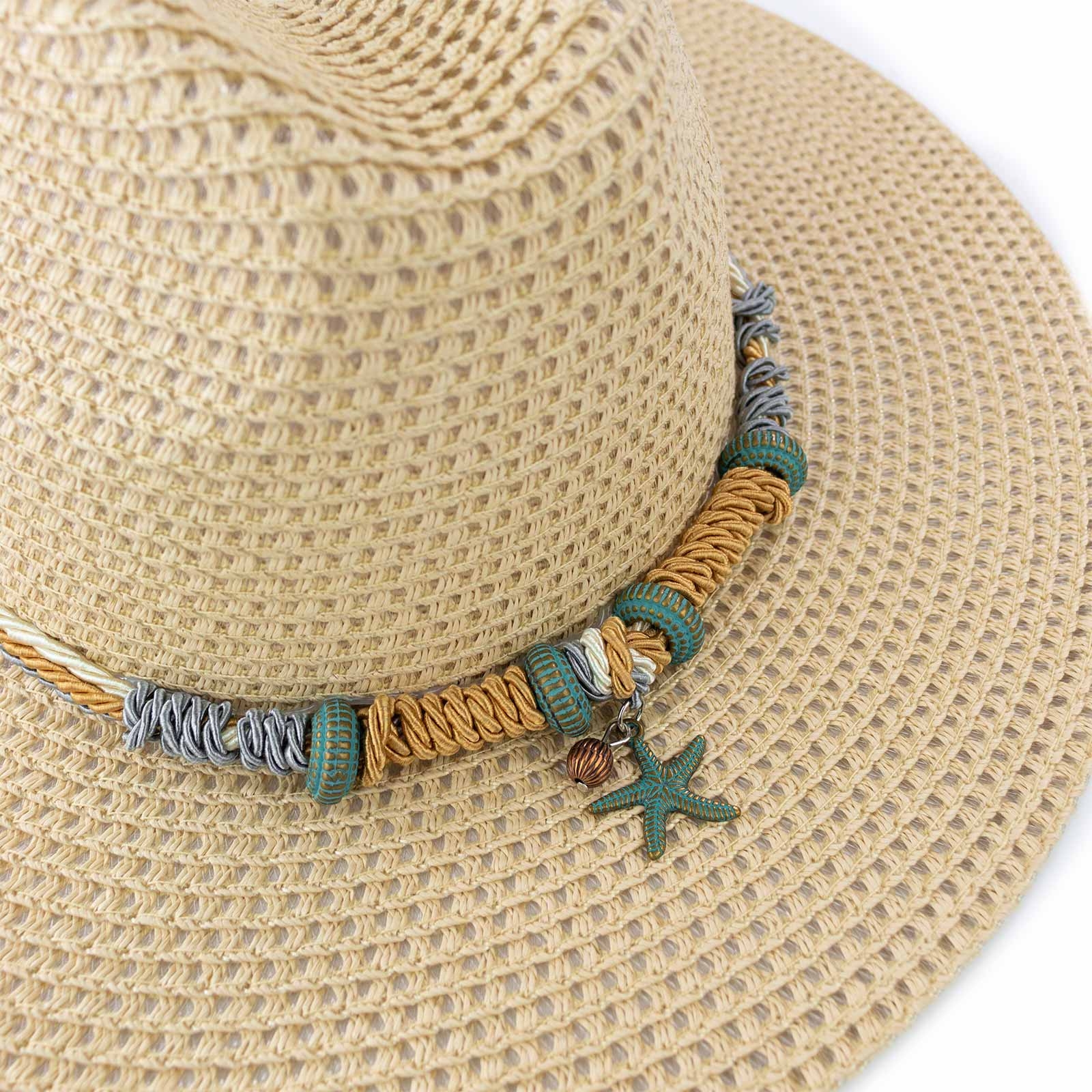 Image of KAPELUSZ damski męski PANAMA fedora SŁOMKOWY lato ELEGANCKI