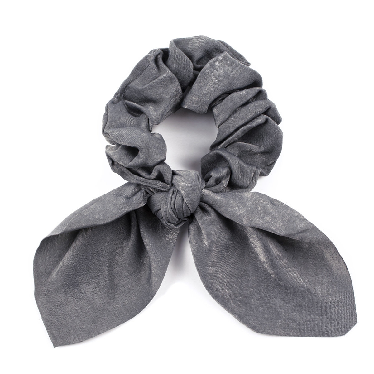 Image of Gumka do włosów SCRUNCHIE szara frotka KOKARDA