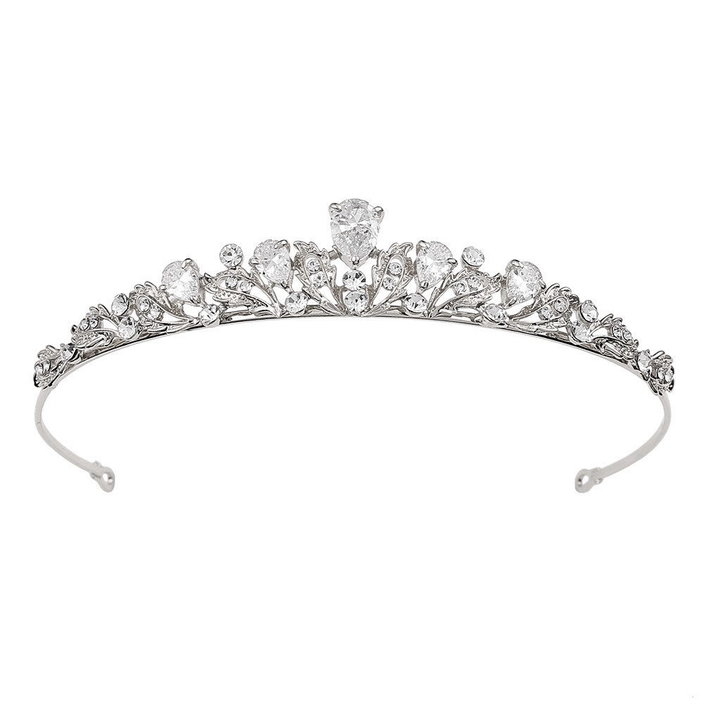 Image of Ozdoba ŚLUBNA damska korona TIARA ślub DIADEM kryształ elegancka