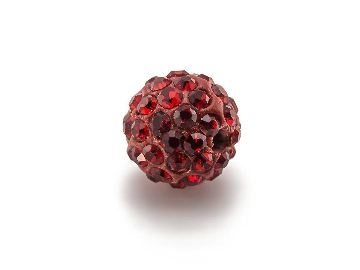 Image of SHAMBALLA KULKA SWAROVSKI GARNET 241 10mm