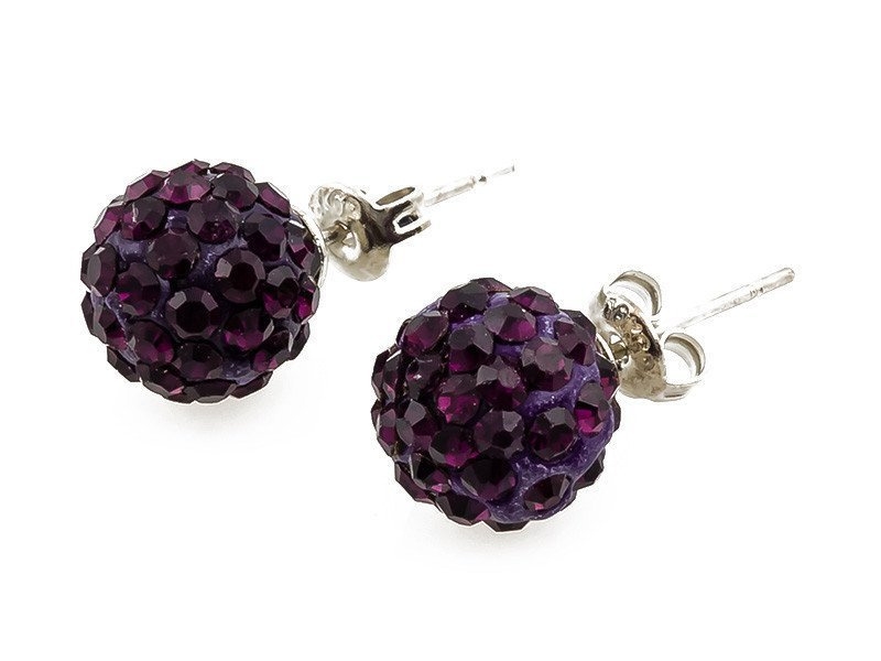 Image of KOLCZYKI SHAMBALLA AMETHYST 10 mm