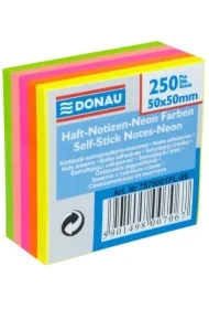Karteczki samoprzylepne DONAU 50x50mm neonowe 250 kart.