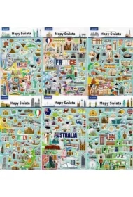 Naklejki edukacyjne Mapy świata MIX