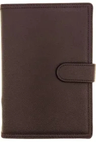 Kalendarz 2026 A5 dzienny z zapięciem ekoskóra brązowy