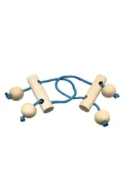 Zabawka edukacyjna. Poplątaniec. Belki i sznurki