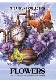 Kolorowanka A4 pionowa 8 obrazków Kwiaty fiolet