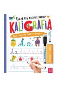 Kaligrafia. Uczę się ładnie pisać. Piszę i zmazuję