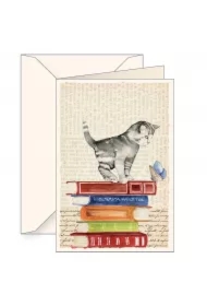 Karnet B6 + koperta 6120 Kot i książki