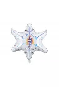 Balon foliowy Śnieżynka, 64x66 cm, holograficzny  1 op. / 1 szt.