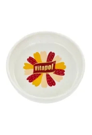 Miska, dla chomika, biała, nadruk, ceramiczna