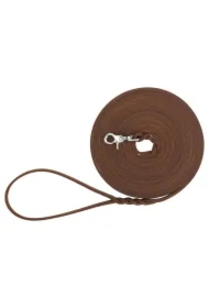 Smycz Rustic Tracking, gruba skóra, 10 m/8 mm, ciemnobrązowa