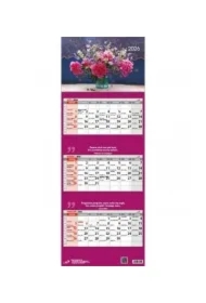 Kalendarz 2026 trójdzielny kwiaty