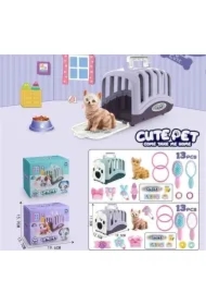 Pojemnik z kotem i akcesoriami