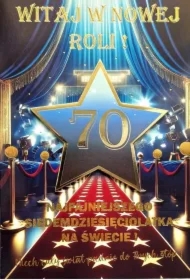 Karnet Urodziny 70
