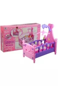 Duże łóżeczko z karuzelką i pościelą