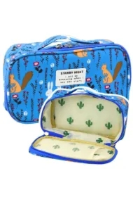 Piórnik szkolny niebieski 22,5cm