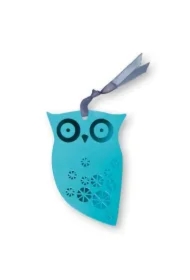 Zakładka do książek ze wstążką - Sowa turkusowa