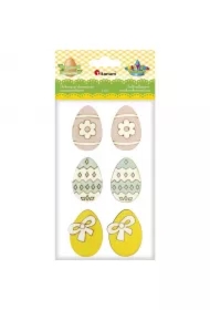 Dekoracje samoprzylepne drewniane pisanki Wielkanoc