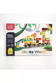  Zwierzęta z klocków na kołach