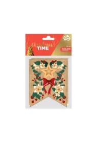 Girlanda Merry Christmas listki 10x13cm 250cm