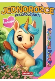 Kolorowanka z kredką Jednorożce