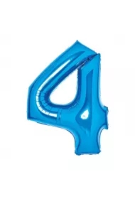 Balon foliowy cyfra 4 niebieska