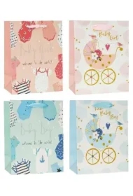 Torebka ozdobna brokat 26x32x10cm mix