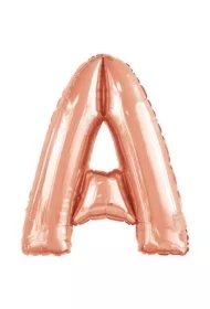 Balon foliowy litera A różowe złoto