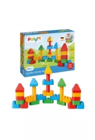  Klocki konstrukcyjne, Zestaw startowy małego architekta, 30 el., 18 m+