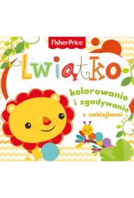 Fisher Price. Kolorowanka podłogowa. Lwiątko - kolorowanie i zgadywanie z naklejkami