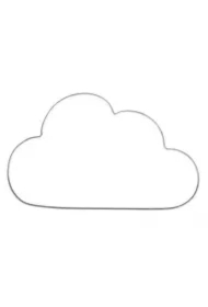 Obręcz metalowa, 30 cm, chmurka