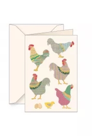 Karnet B6 z kopertą Koguty i kurczaki