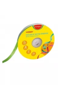 Wstążka podwójna satynowa zielona