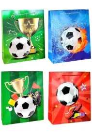 Torebka prezentowa L Piłka nożna szerokie dno