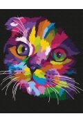 Zdjęcia - Rysowanie Hobby Malowanie po numerach Tęczowy kotek 