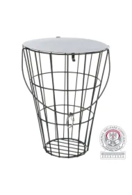 Podwieszany uchwyt na siano, metal, 21 cm, z pokrywką
