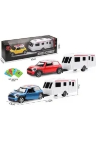 Auto metal z przyczepą otwierane drzwi, karty MIX